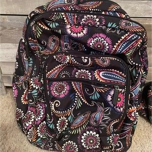 Black Paisley Vera Bradley Campus Backpack